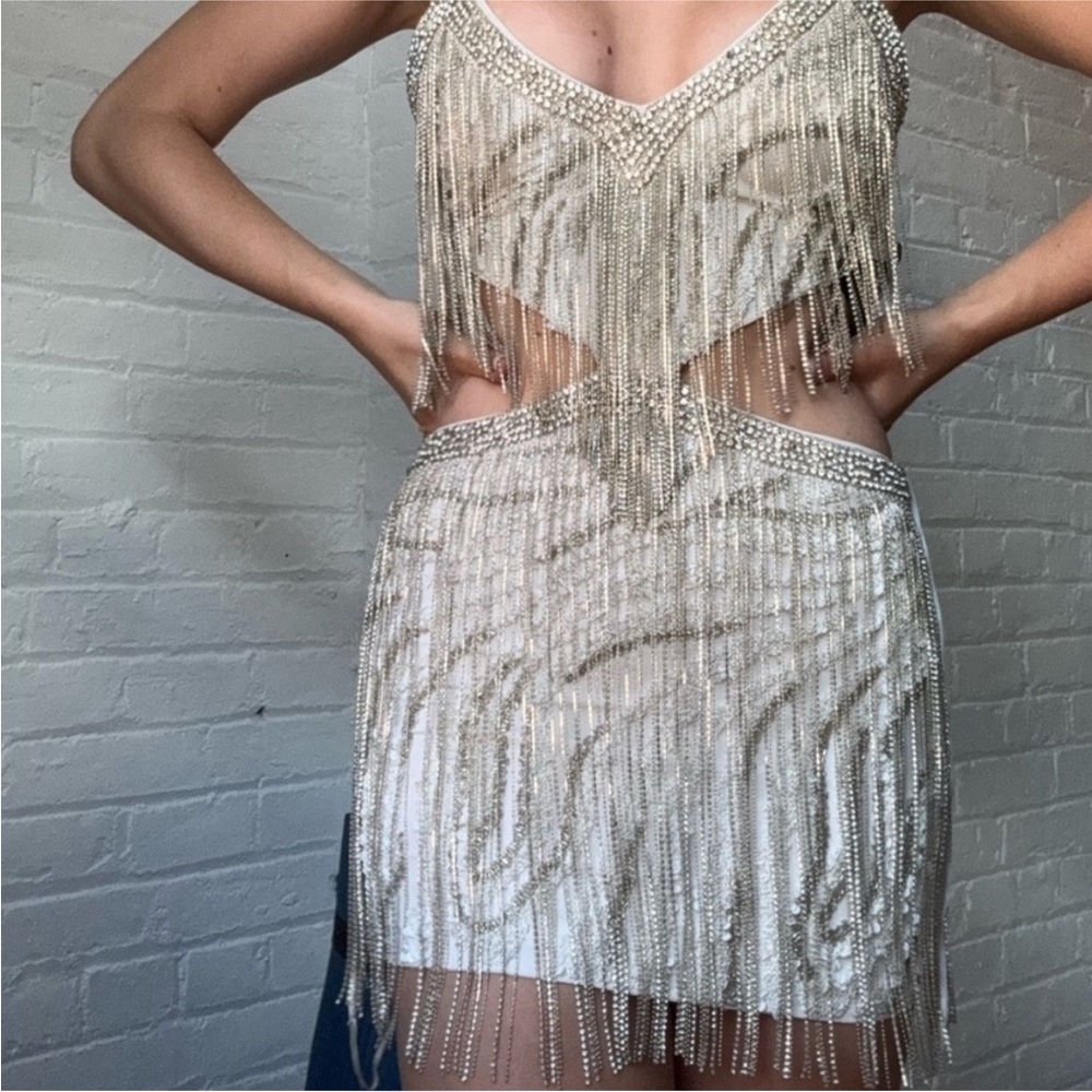 NWT Retroféte HESTIA SEQUIN FRINGE DRESS- RETROFETE